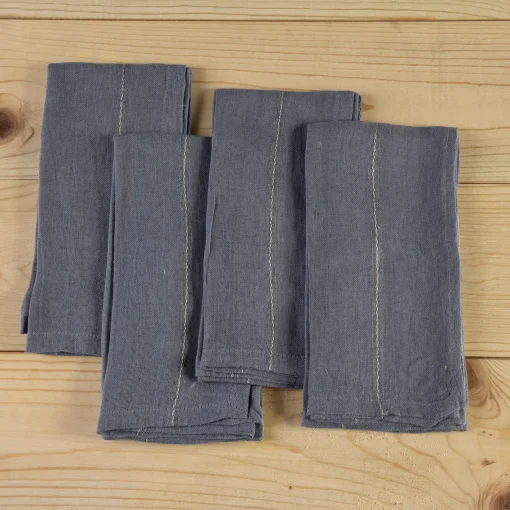 Rutherford Napkins, Set of 4, Navy^Be Home New