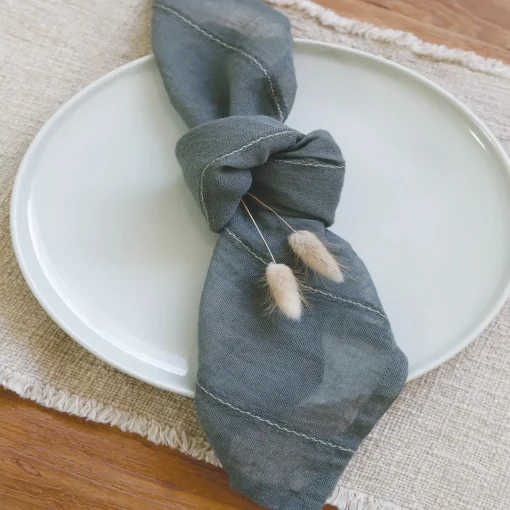 Rutherford Napkins, Set of 4, Navy^Be Home New