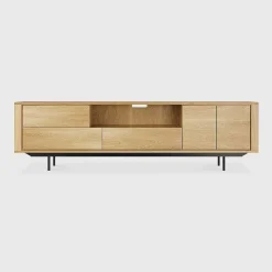 Shadow Solid Oak Media Console, 88.5"