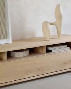 Shadow Solid Oak Media Console, 83