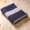 Siempre Blanket, Black with Ivory Stripe^Be Home New