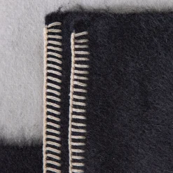Siempre Blanket, Black with Ivory Stripe^Be Home New