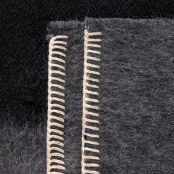 Siempre Blanket, Charcoal with Black Stripe^Be Home Outlet