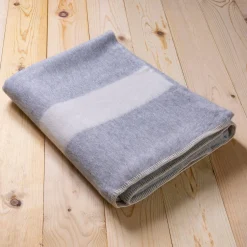 Siempre Blanket, Light Heather with Ivory Stripe^Be Home Discount