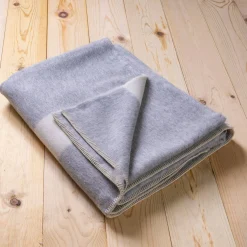 Siempre Blanket, Light Heather with Ivory Stripe^Be Home Discount