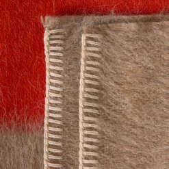 Siempre Blanket, Sand with Red Stripe^Be Home Outlet