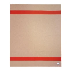 Siempre Blanket, Sand with Red Stripe^Be Home Outlet