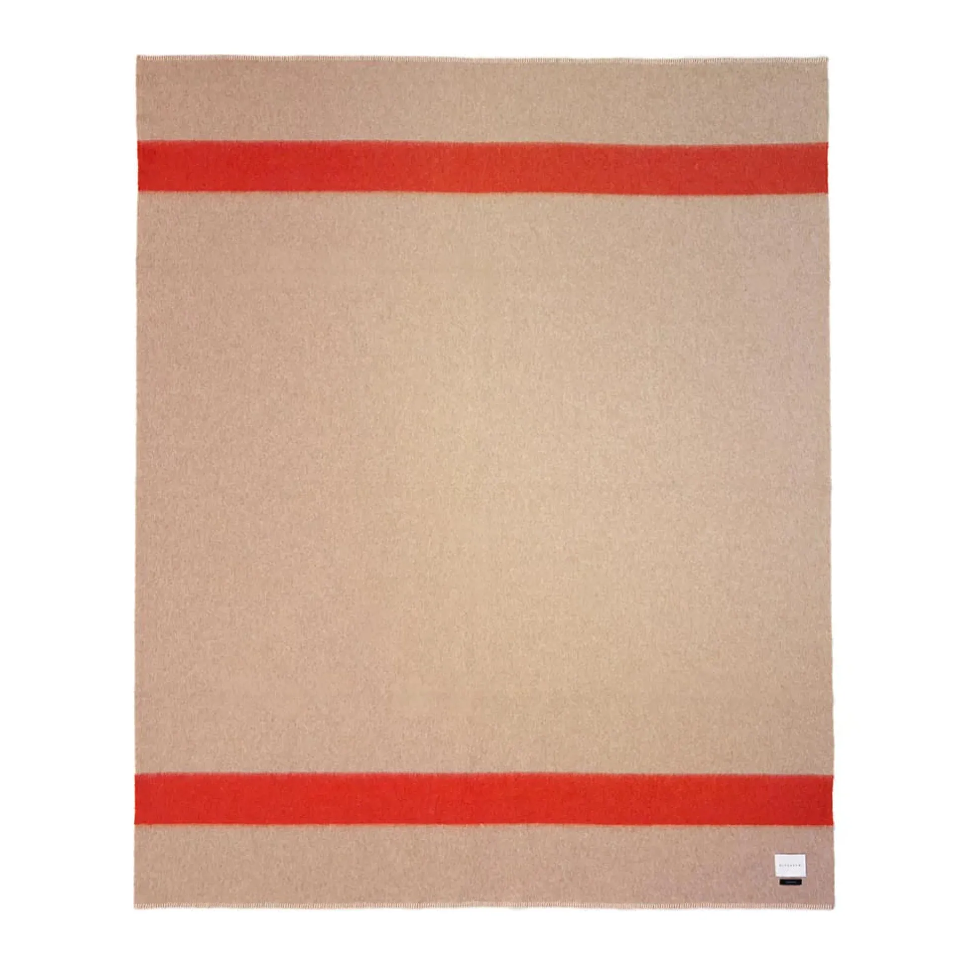 Siempre Blanket, Sand with Red Stripe^Be Home Outlet