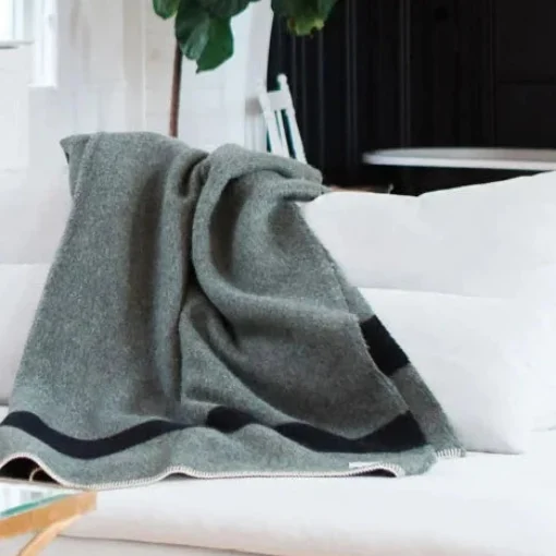 Siempre Blanket, Surplus with Black Stripe^Be Home New