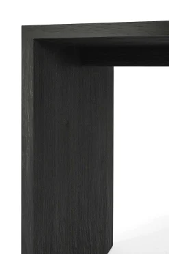 Solid Black Oak U Desk