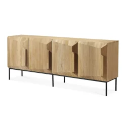 Stairs Oak Sideboard, 4 Doors