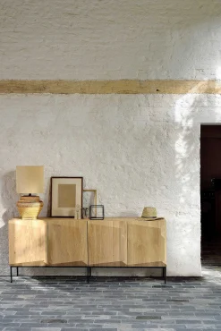 Stairs Oak Sideboard, 4 Doors