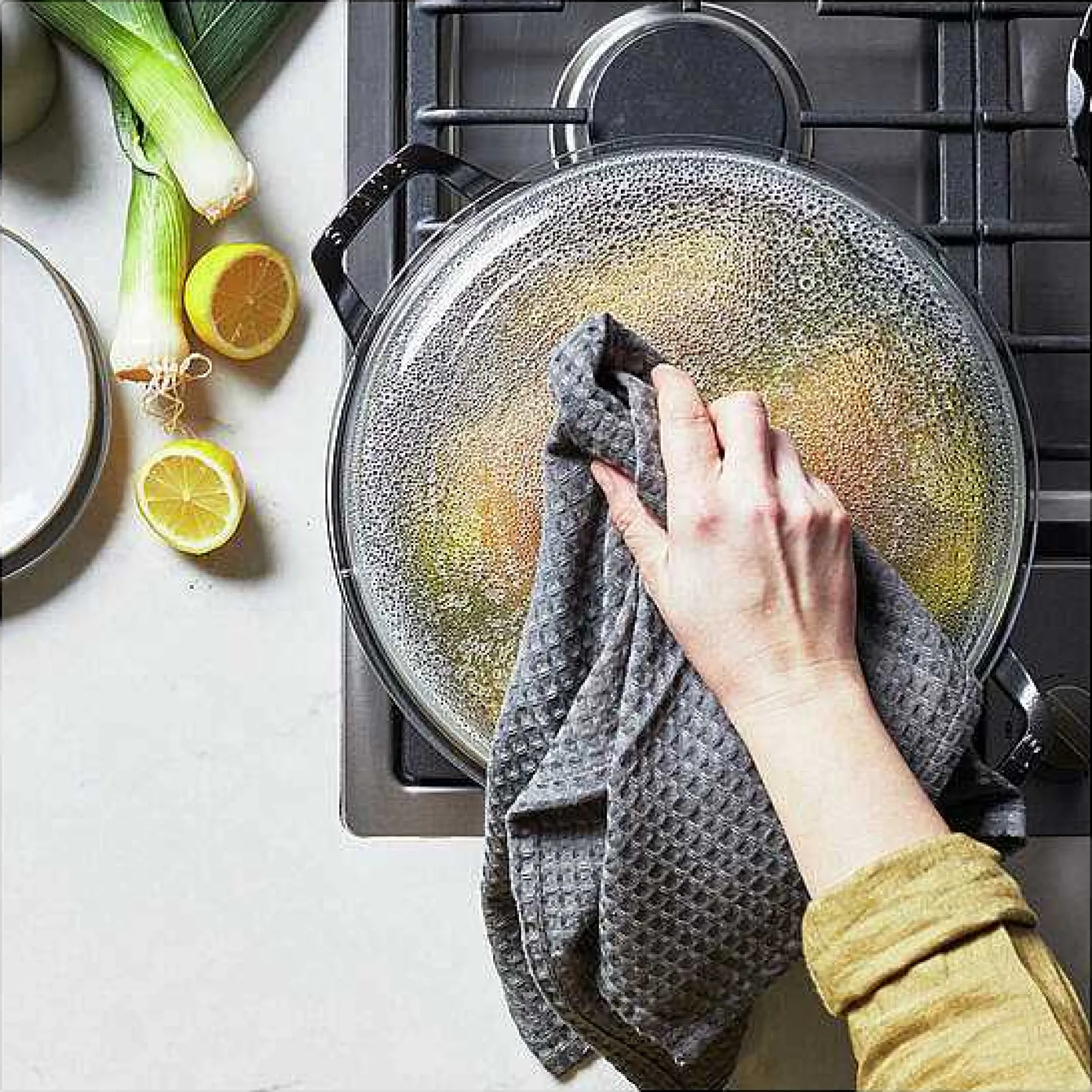 Staub 12" Braiser with Glass Lid, 3.5qt, Graphite Grey