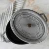 Staub Oval Cocotte, 7qt, Graphite Grey