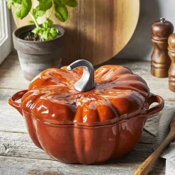 Staub Pumpkin Cocotte, 3.5qt, Burnt Orange