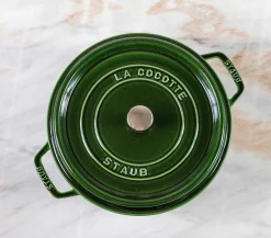 Staub Round Cocotte, 7qt, Basil