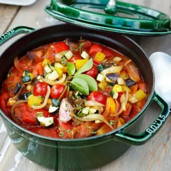 Staub Round Cocotte, 5.5qt, Basil
