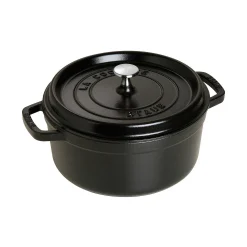 Staub Round Cocotte, 4qt, Black