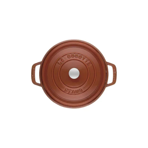 Staub Round Cocotte, 5.5qt, Burnt Orange
