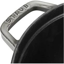 Staub Round Cocotte, 9qt, Graphite Grey