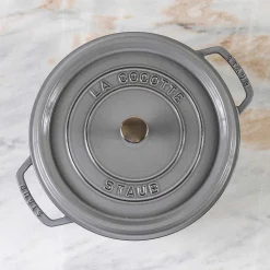 Staub Round Cocotte, 7qt, Graphite Grey
