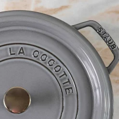 Staub Round Cocotte, 7qt, Graphite Grey
