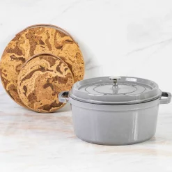 Staub Round Cocotte, 7qt, Graphite Grey