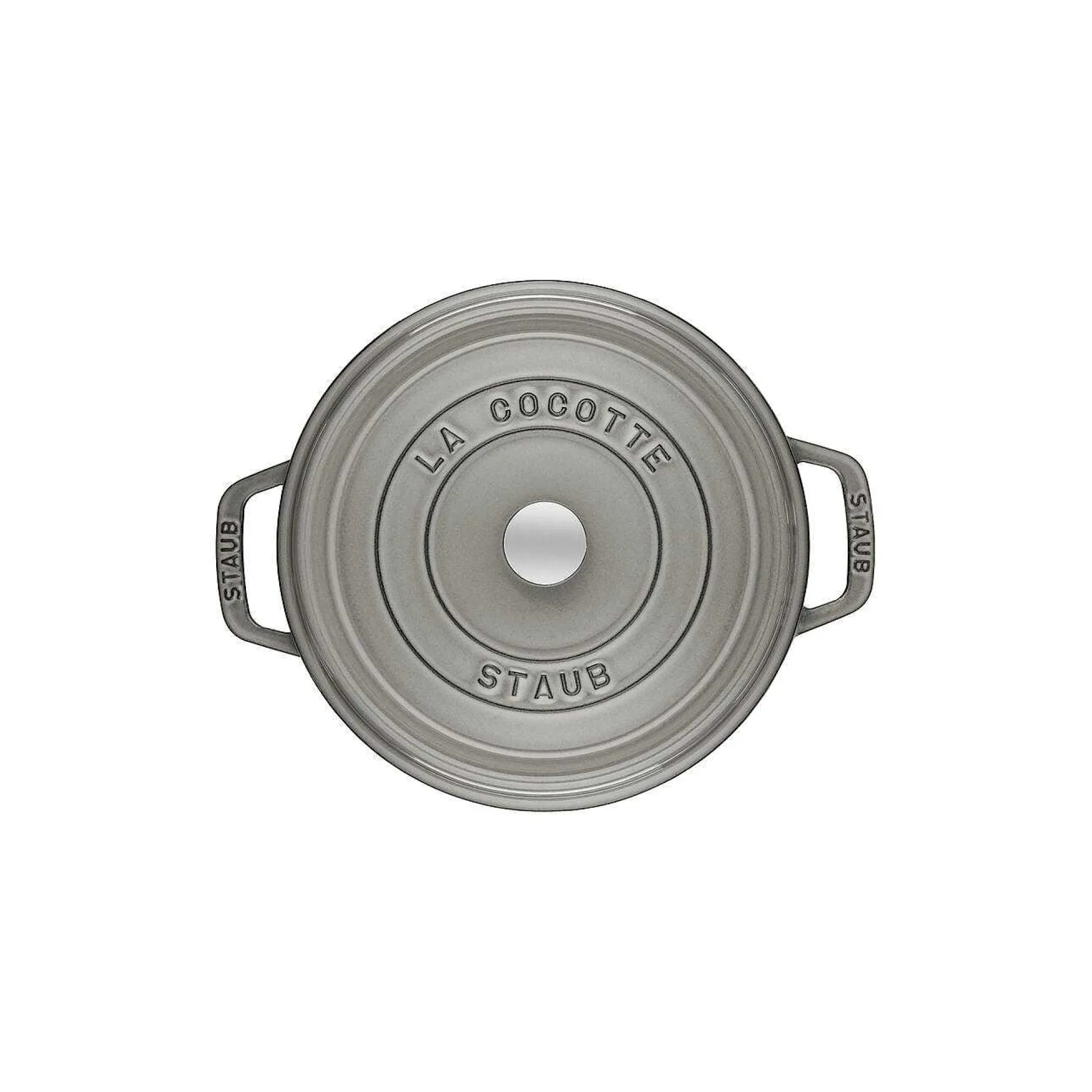 Staub Round Cocotte, 13.25qt, Graphite Grey