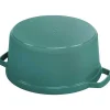 Staub Round Cocotte, 7qt, Turquoise