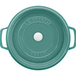 Staub Round Cocotte, 7qt, Turquoise