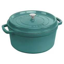 Staub Round Cocotte, 7qt, Turquoise