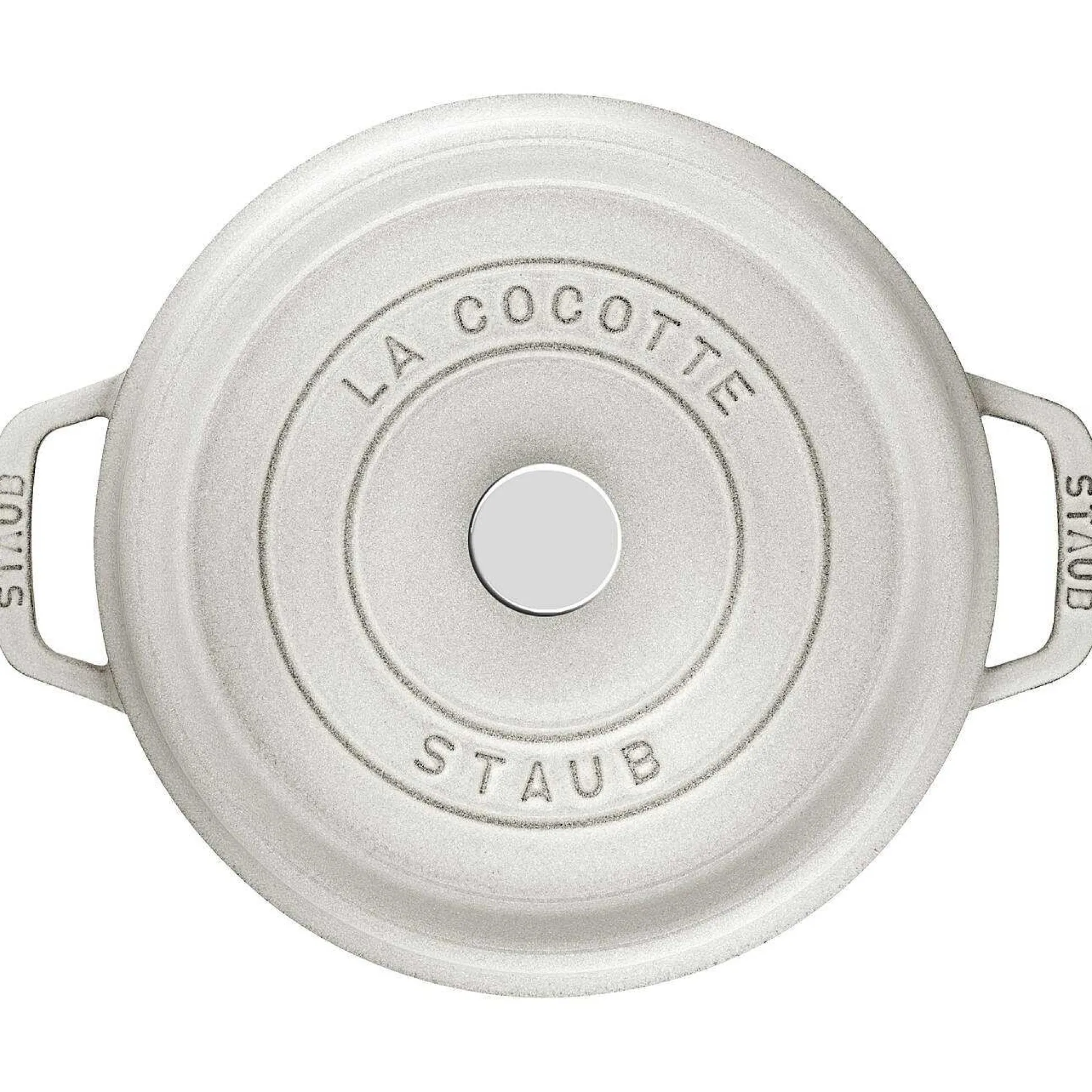 Staub Round Cocotte, 4qt, White Truffle