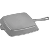 Staub Square Grill Pan, 10", Graphite Grey