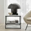 Stone Side Table, White Carrara Marble