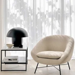 Stone Side Table, White Carrara Marble