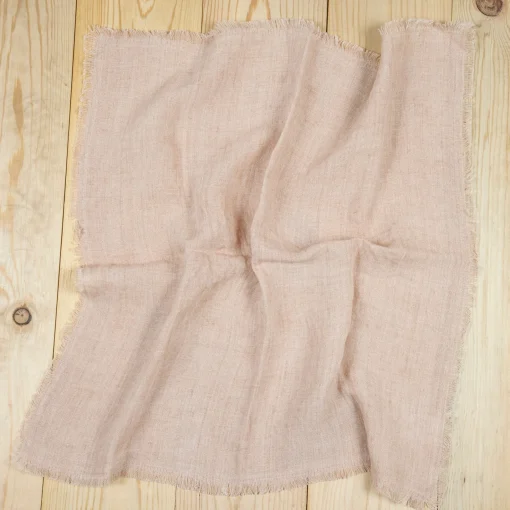 Stone Washed Linen Dinner Napkins, Blush, Set of 4^Be Home Online