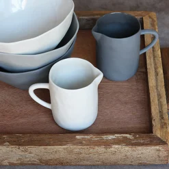 Tam Stoneware Creamer, Pearl^Be Home Online