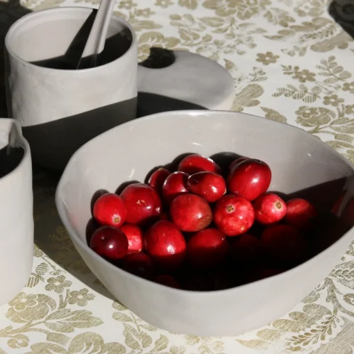 Tam Stoneware Dessert Bowl, Sterling, Set of 4^Be Home Fashion