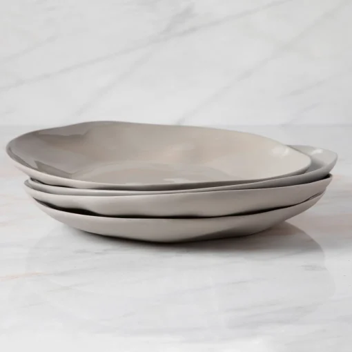Tam Stoneware Dinner Plate, Sterling, Set of 4^Be Home Discount