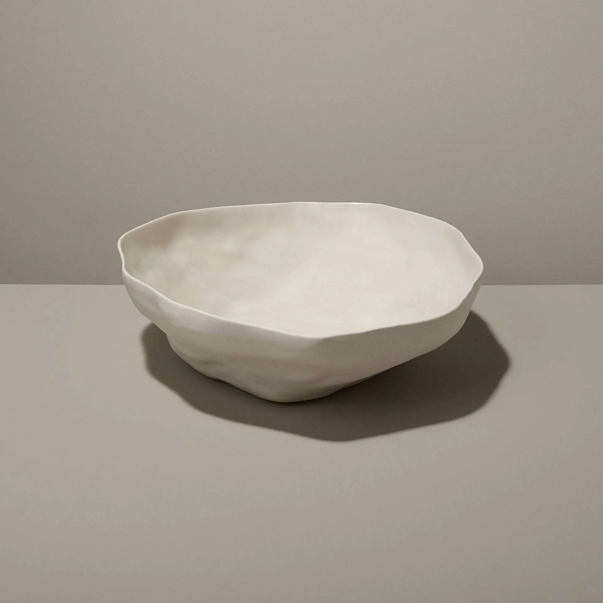 Tam Stoneware Large Serving Bowl, Pearl