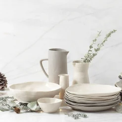 Tam Stoneware Large Serving Bowl, Pearl