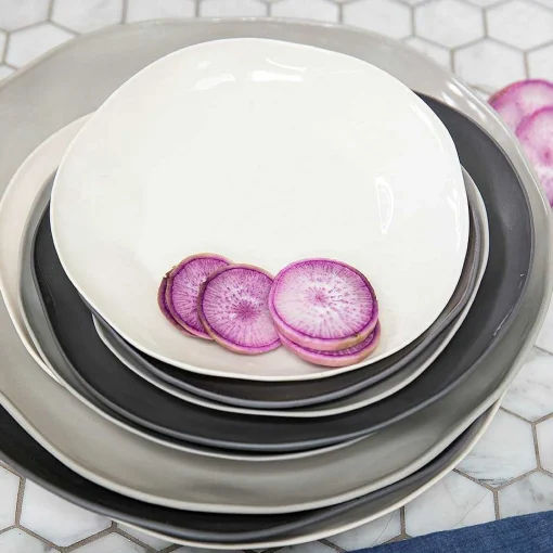 Tam Stoneware Platter, Pearl