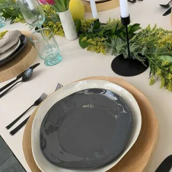 Tam Stoneware Platter, Pearl