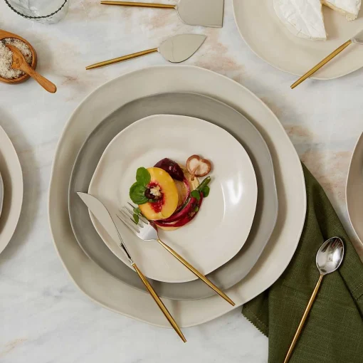 Tam Stoneware Platter, Pearl