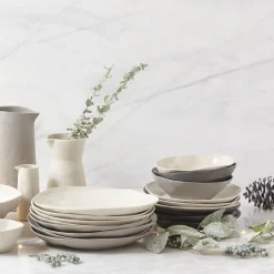 Tam Stoneware Side Bowl, Pearl, Set of 4^Be Home Cheap