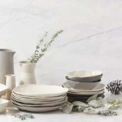 Tam Stoneware Side Bowl, Slate, Set of 4^Be Home Hot