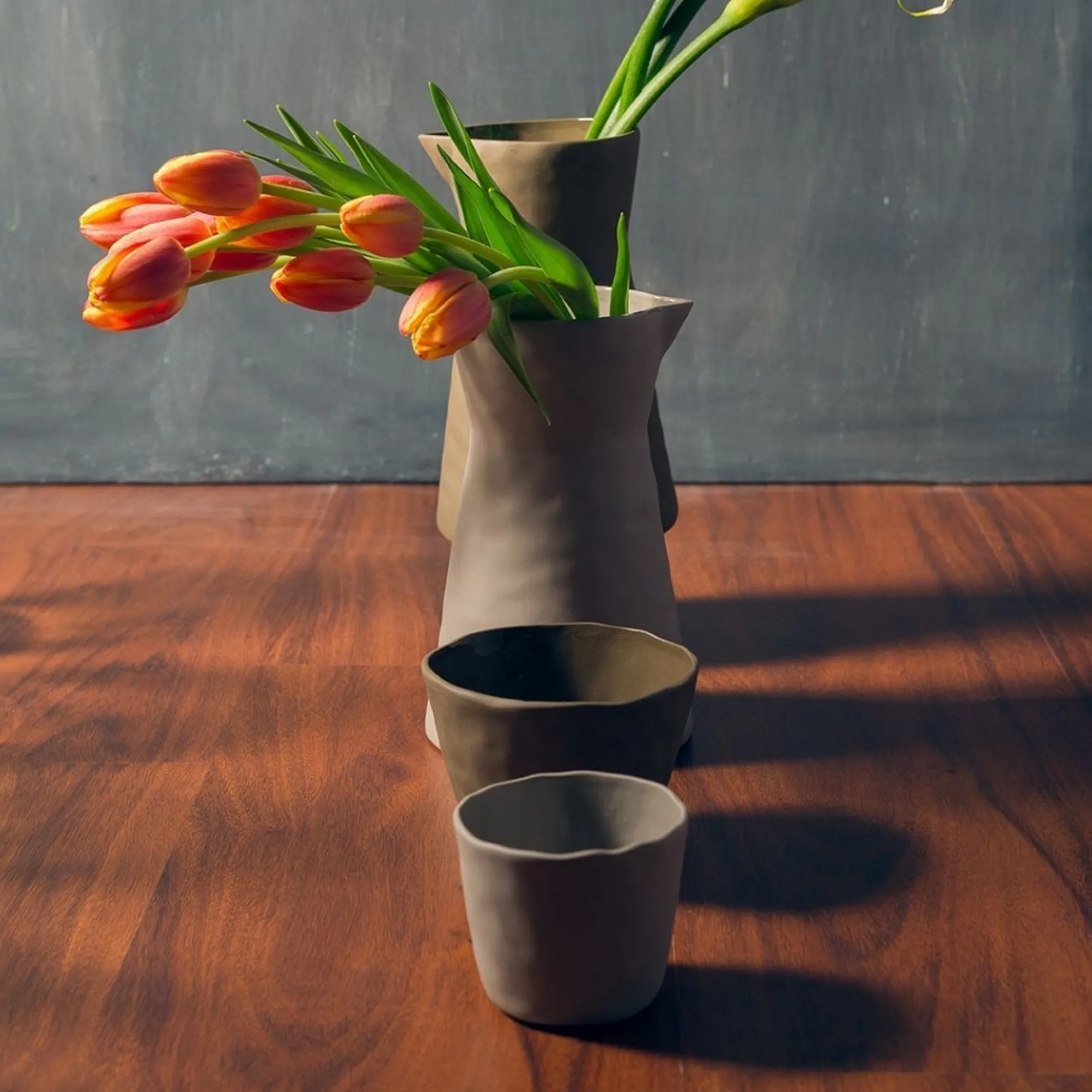 Tam Stoneware Small Tumbler Slate, Set of 4^Be Home Outlet