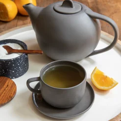 Tam Stoneware Teapot, Slate^Be Home Store