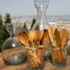 Teak Coffee Spoons, Set of 4