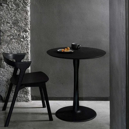 Torsion Black Dining Table, 28"